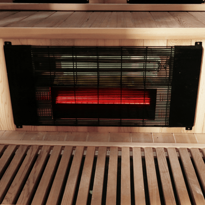 Dewello Infrarotkabine PIERSON PRO Hemlock Zeder 100x100 Dual-Therm