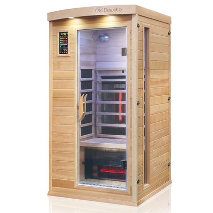 Dewello Infrarotkabine PIERSON PRO Hemlock Zeder 100x100 Dual-Therm