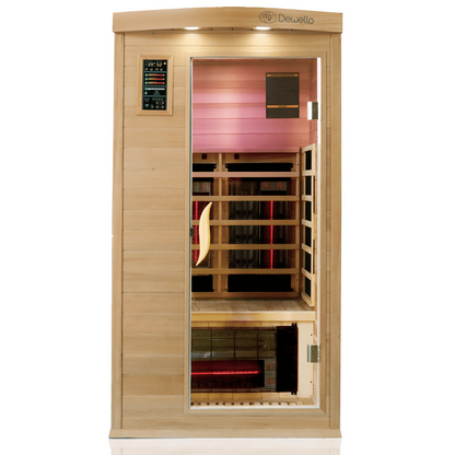 Dewello Infrarotkabine PIERSON PRO Hemlock Zeder 100x100 Dual-Therm
