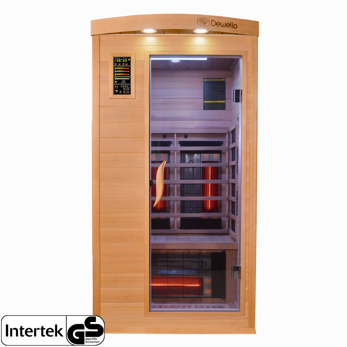 Dewello Infrarotkabine PIERSON PRO Hemlock Zeder 100x100 Dual-Therm