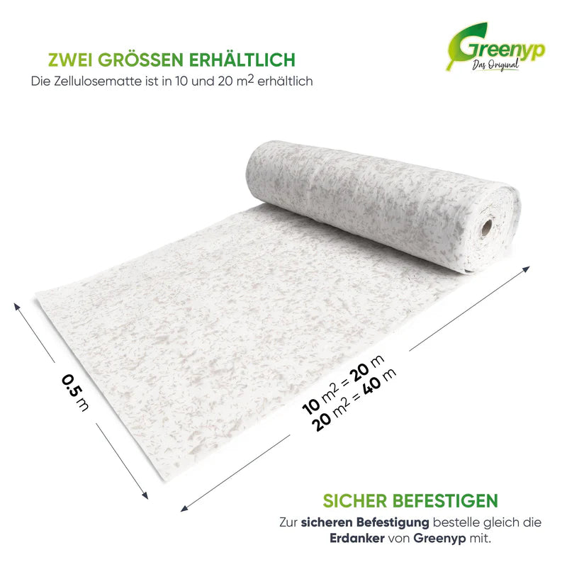 Greenyp All-In-One Rollrasen | Rasenmatte mit integrierten Rasensamen