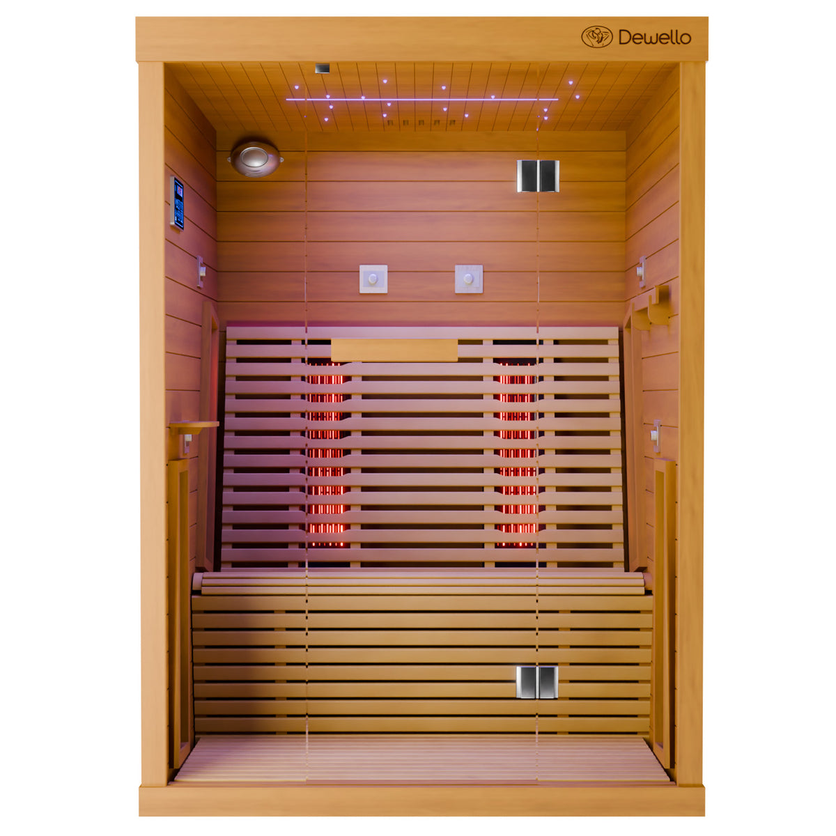 Dewello Infrarotkabine PALERMO 135x120 Dual-Therm