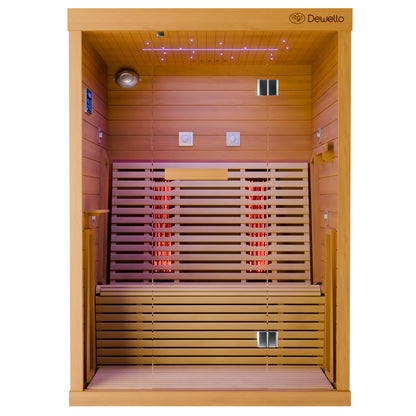 Dewello Infrarotkabine PALERMO 135x120 Dual-Therm