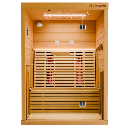 Dewello Infrarotkabine PALERMO 135x120 Dual-Therm