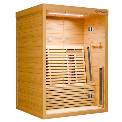 Dewello Infrarotkabine PALERMO 135x120 Dual-Therm