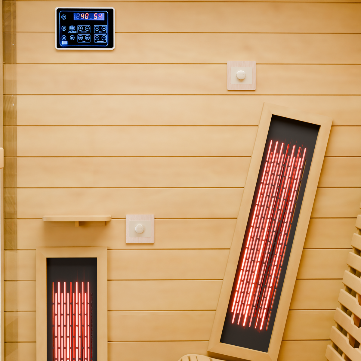 Dewello Infrarotkabine PALERMO 135x120 Dual-Therm