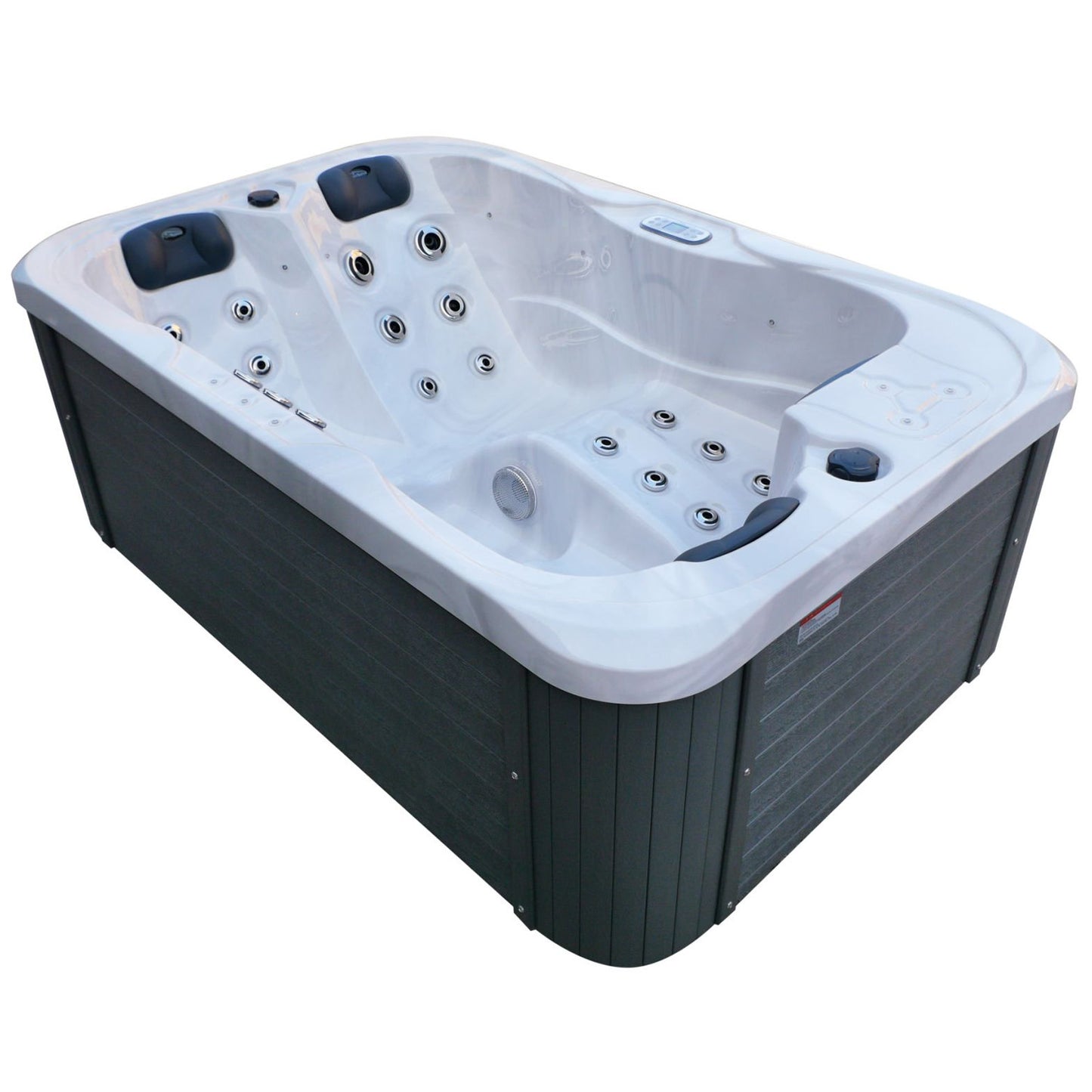 Outdoor Whirlpool Spa TINO PRO Weiß Silber Marmoriert 195cm x 127cm