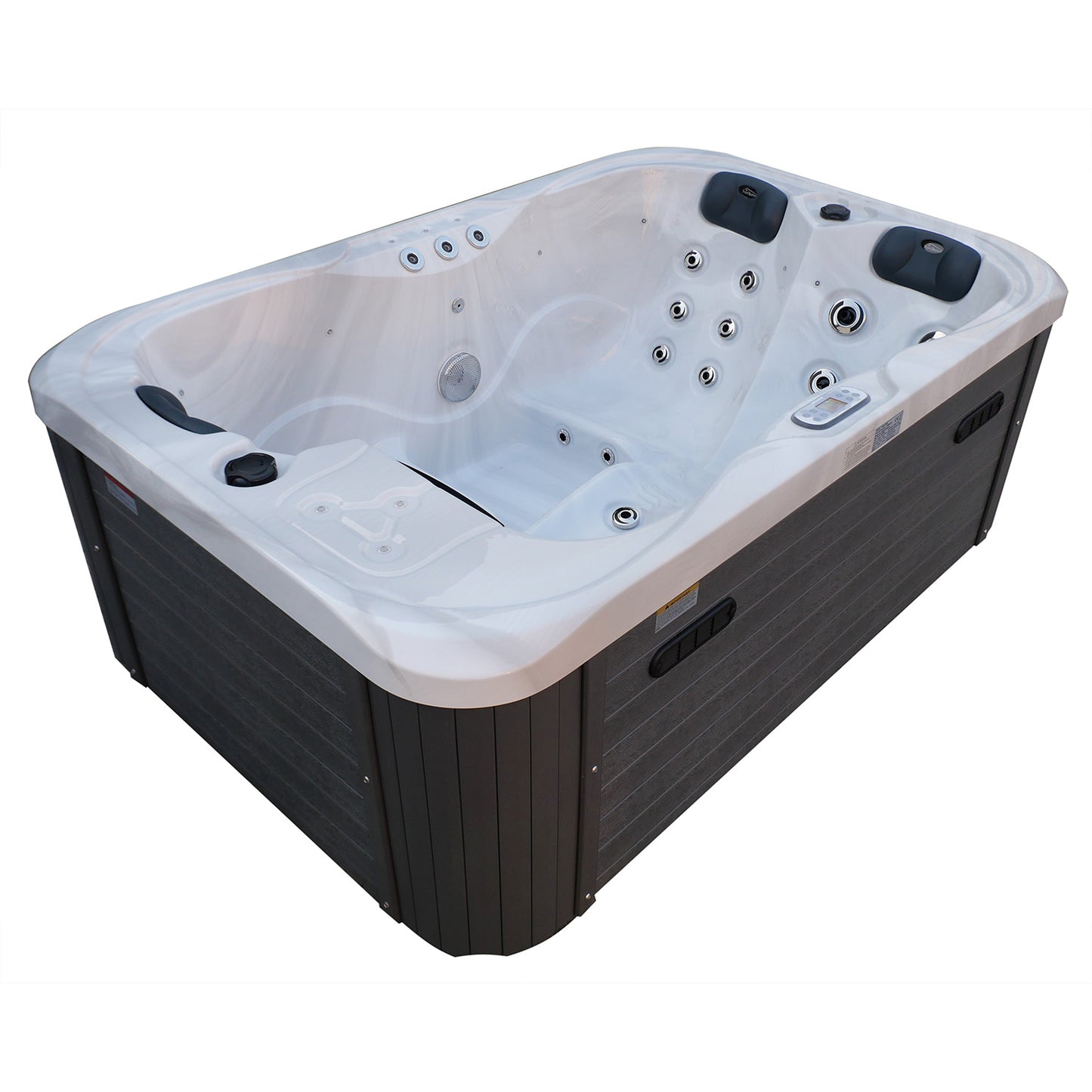 Outdoor Whirlpool Spa TINO PRO Weiß Silber Marmoriert 195cm x 127cm