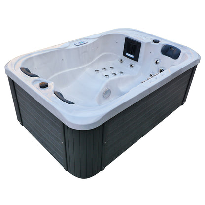 Outdoor Whirlpool Spa TINO PRO Weiß Silber Marmoriert 195cm x 127cm