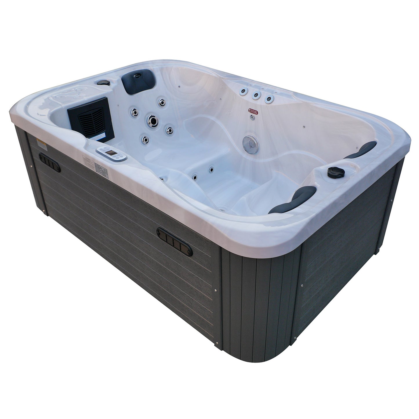 Outdoor Whirlpool Spa TINO PRO Weiß Silber Marmoriert 195cm x 127cm