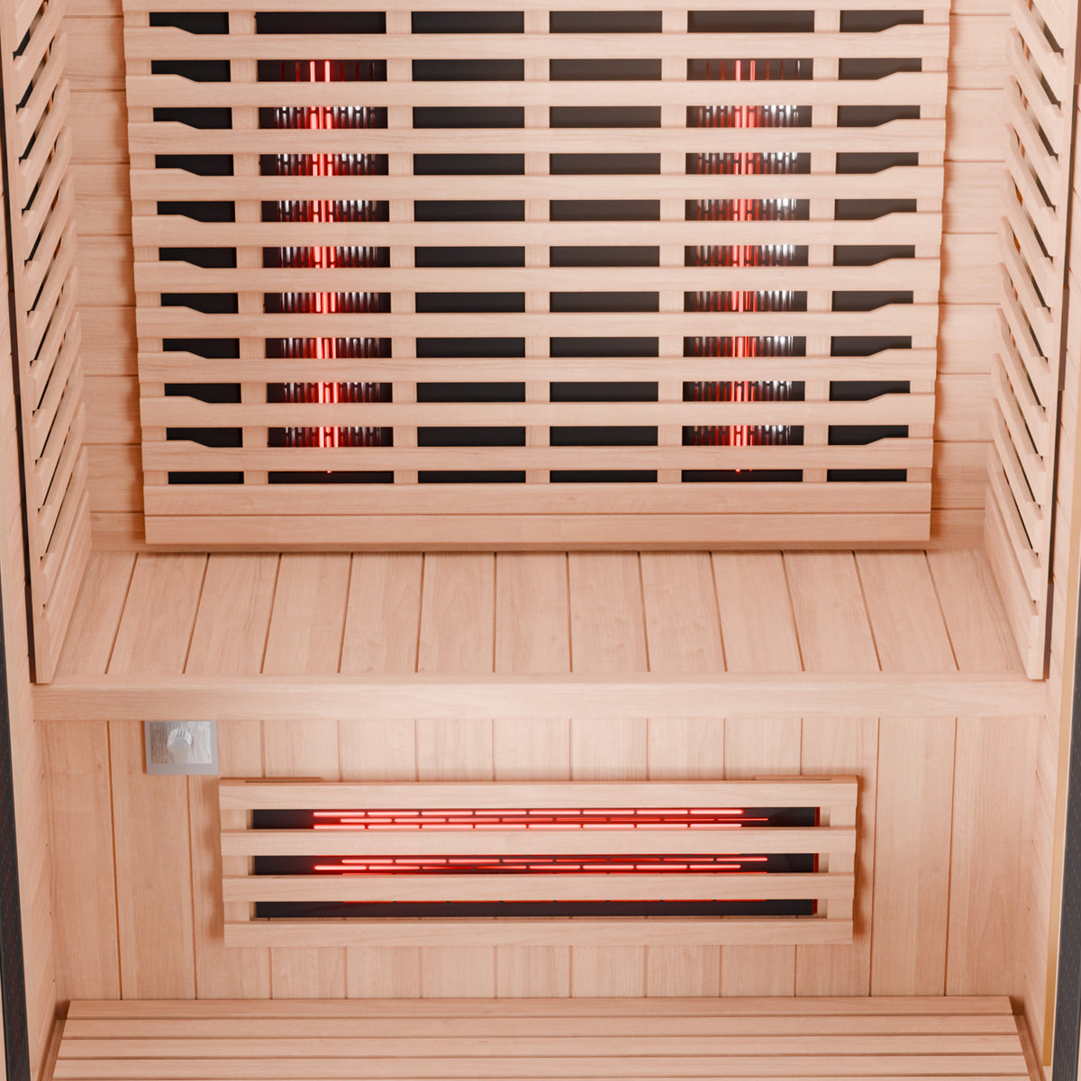 Dewello Infrarotkabine KENORA 130cm x 105cm mit Salzsteinoptik