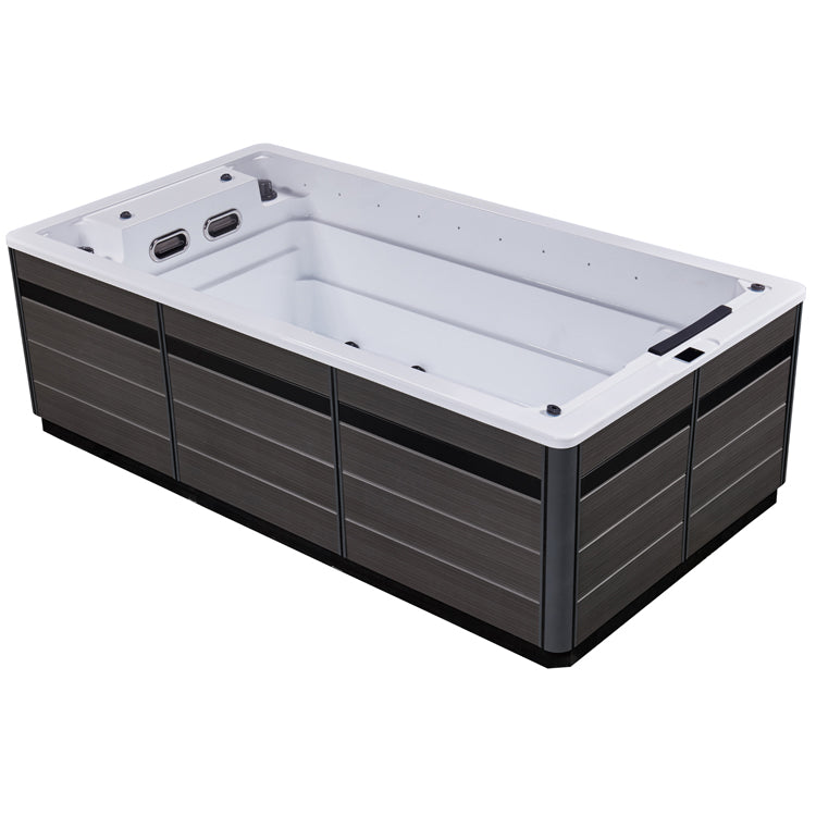 Swim Spa Whirlpool AWT Innovation430 mit Wärmepumpe weiß 430x230 grau