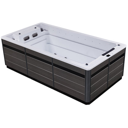 Swim Spa Whirlpool AWT Innovation430 mit Wärmepumpe weiß 430x230 grau