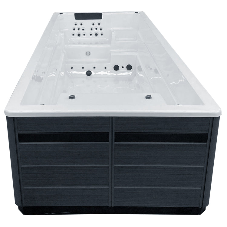 Swim Spa Whirlpool AWT Innovation550 mit Wärmepumpe weiß 550x230 grau