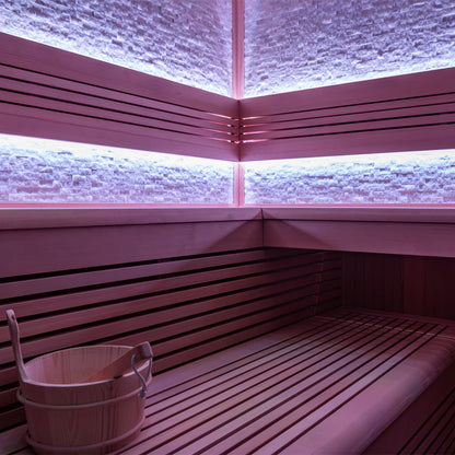 EAGO Sauna AWT E1101C Hemlock 180x180 9kW Cilindro