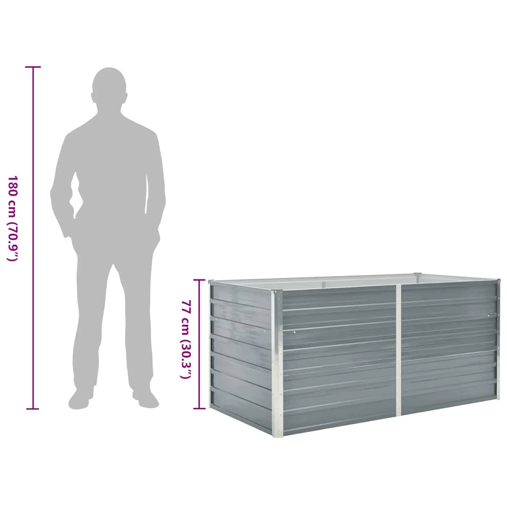 Hochbeet 160 X 80 X 77 Cm Verzinkter Stahl