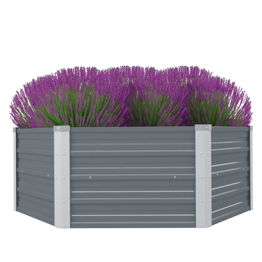 Hochbeet 129 X 129 X 45 Cm Verzinkter Stahl