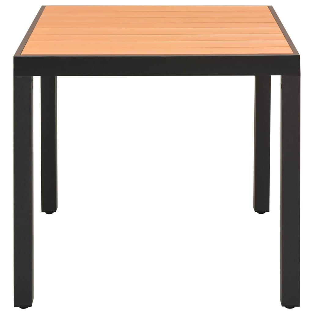 Gartentisch 80X80X74 Cm Aluminium Und Wpc