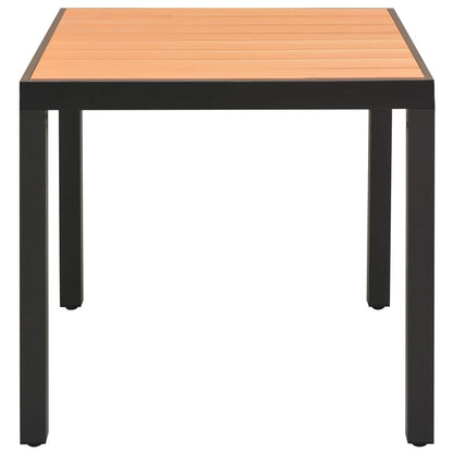 Gartentisch 80X80X74 Cm Aluminium Und Wpc