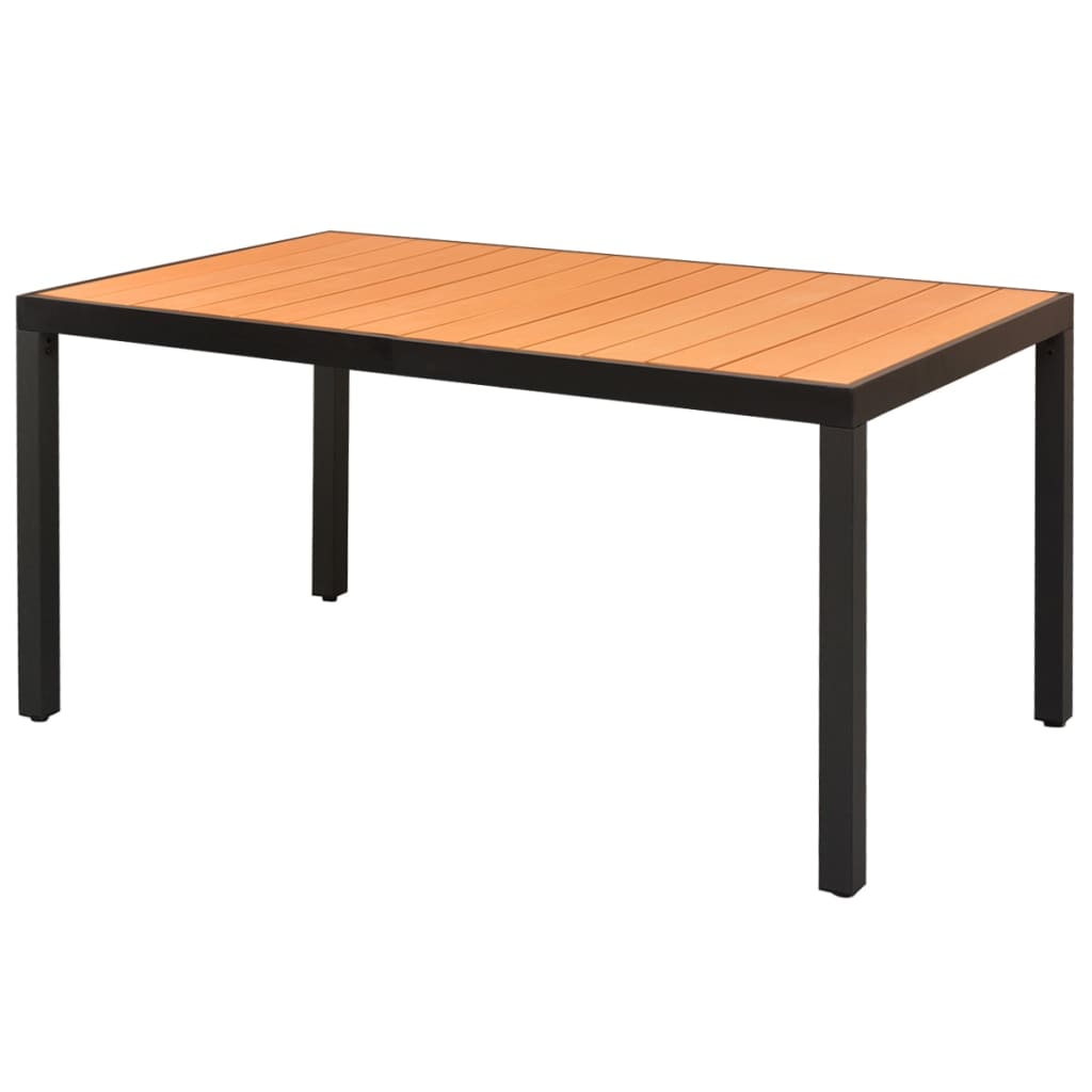 Gartentisch 150X90X74 Cm Aluminium Und Wpc