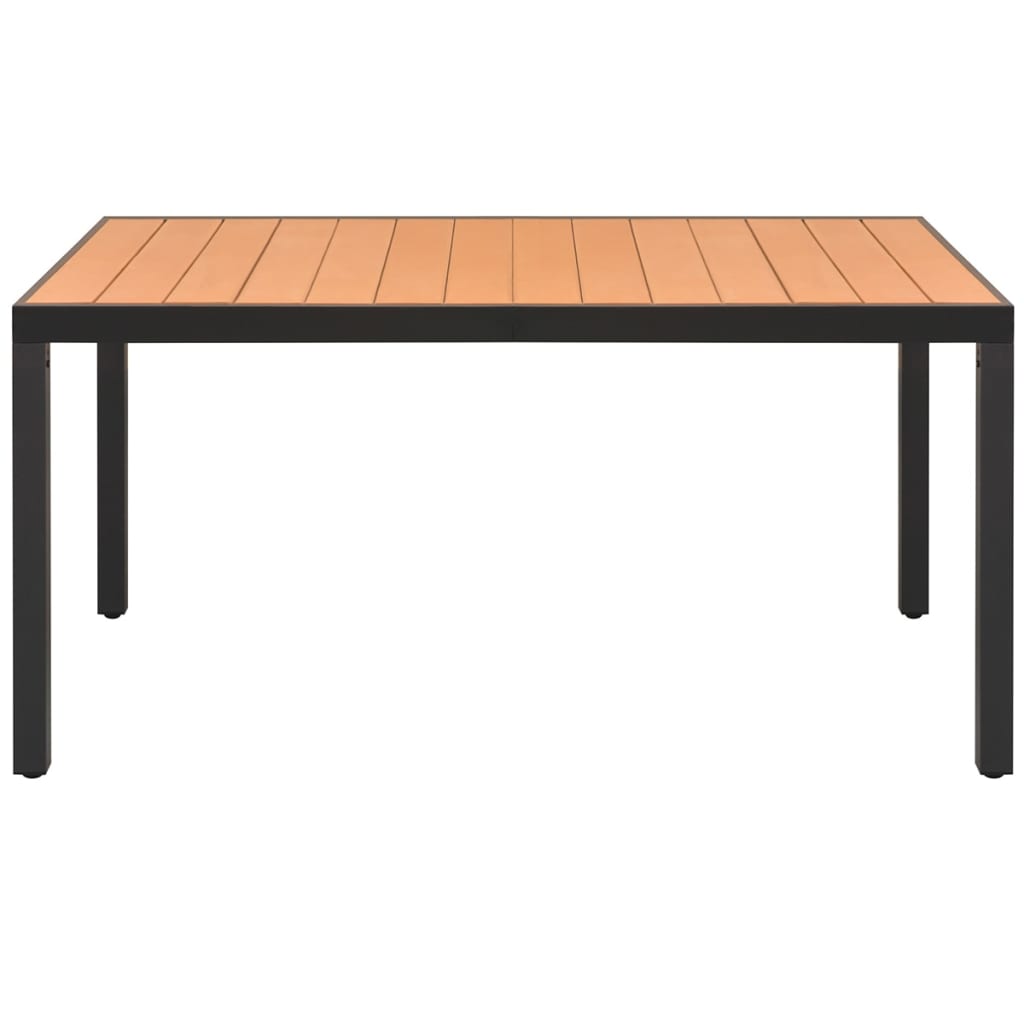 Gartentisch 150X90X74 Cm Aluminium Und Wpc