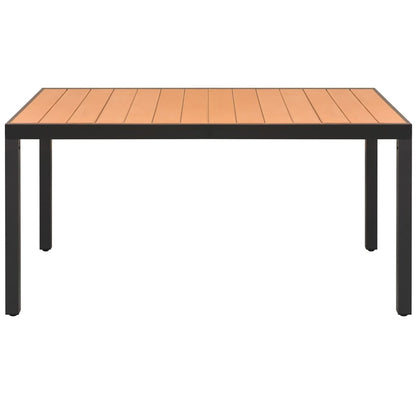 Gartentisch 150X90X74 Cm Aluminium Und Wpc