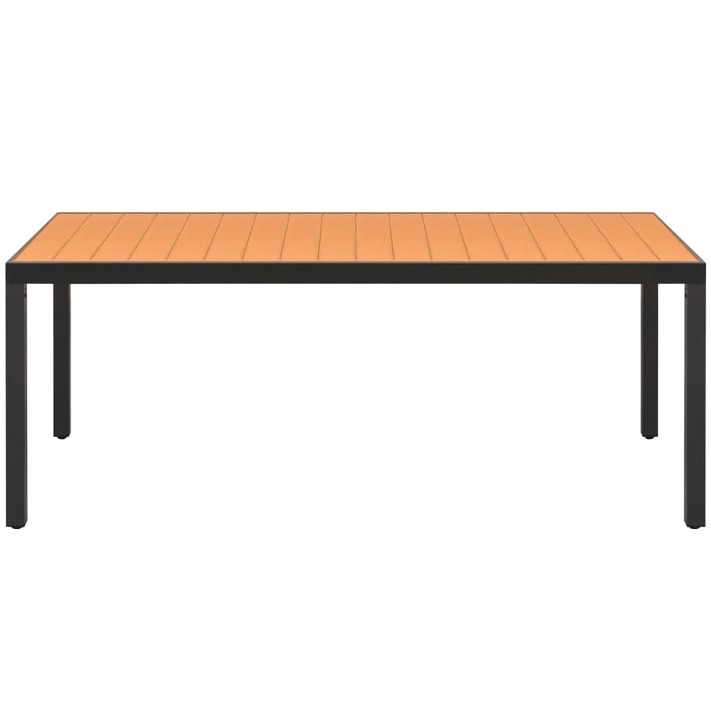 Gartentisch 185X90X74 Cm Aluminium Und Wpc