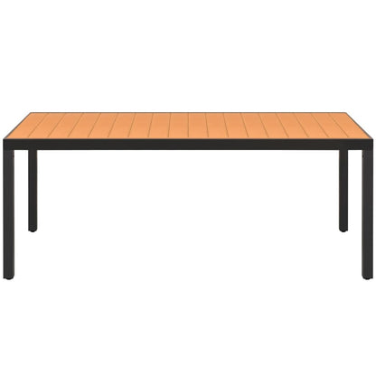 Gartentisch 185X90X74 Cm Aluminium Und Wpc