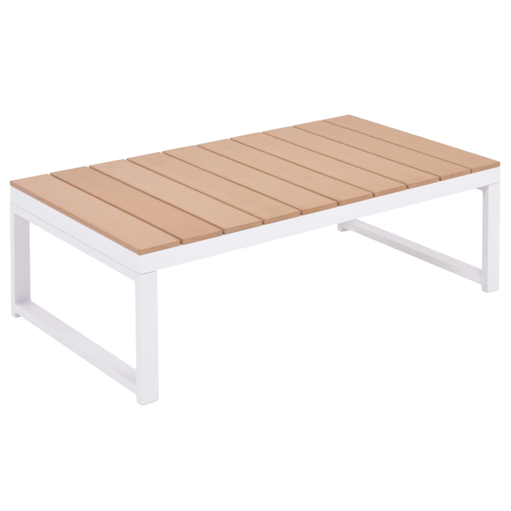 5-Tlg. Garten-Lounge-Set Mit Auflagen Aluminium Und Wpc