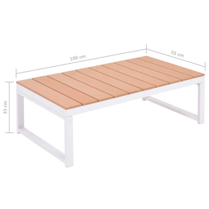 5-Tlg. Garten-Lounge-Set Mit Auflagen Aluminium Und Wpc