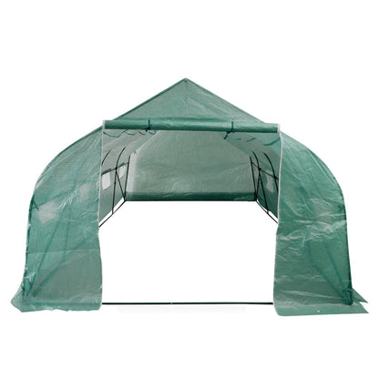Polytunnel Gewächshaus Begehbar & Mobil Stahlrahmen 18 M²