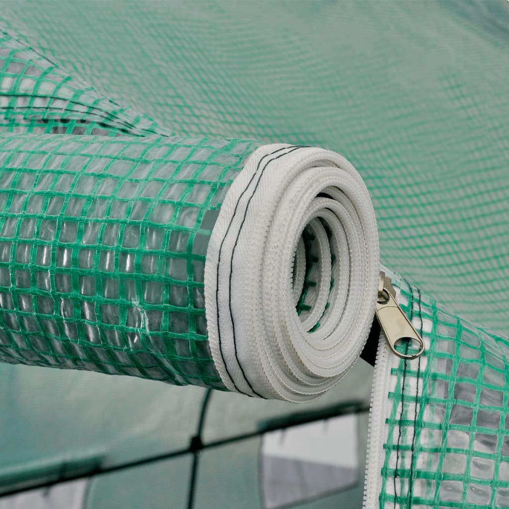 Polytunnel Gewächshaus Begehbar & Mobil Stahlrahmen 18 M²
