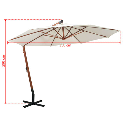 Ampelschirm 350 Cm Holzmast
