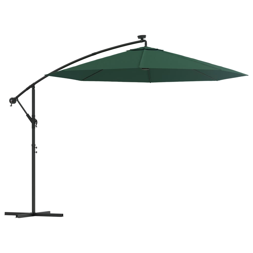 Sonnenschirm Ampelschirm Mit Led-Beleuchtung 300 Cm Metallmast