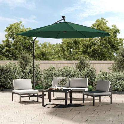 Sonnenschirm Ampelschirm Mit Led-Beleuchtung 300 Cm Metallmast
