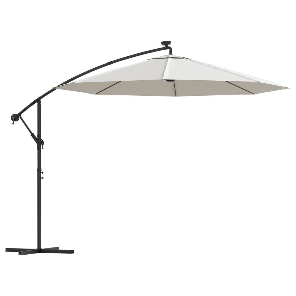 Sonnenschirm Ampelschirm Mit Led-Beleuchtung 300 Cm Metallmast