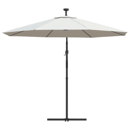 Sonnenschirm Ampelschirm Mit Led-Beleuchtung 300 Cm Metallmast