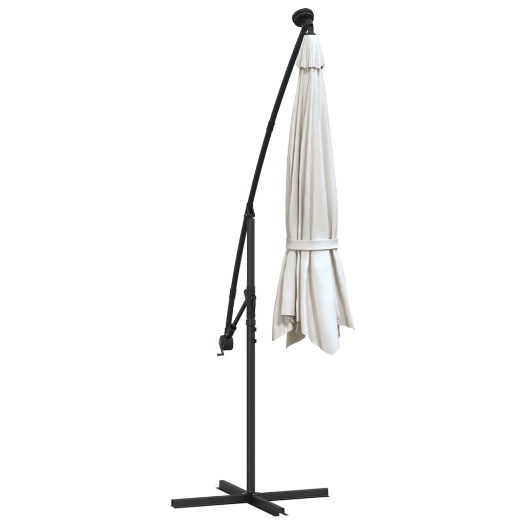 Sonnenschirm Ampelschirm Mit Led-Beleuchtung 300 Cm Metallmast