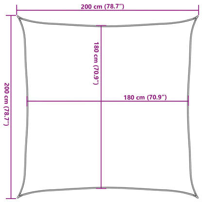 Sonnensegel Hdpe Quadratisch 2 X 2 M Creme