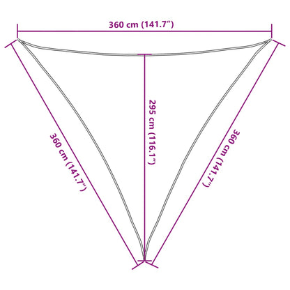 Sonnensegel Hdpe Dreieckig 3,6 X 3,6 X 3,6 M Weiß