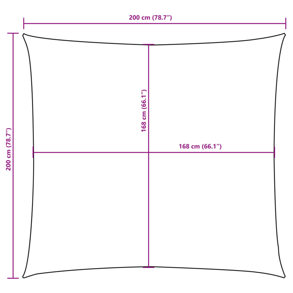 Sonnensegel Oxfordgewebe Quadratisch 2 X 2 M Terracotta Terrakotta