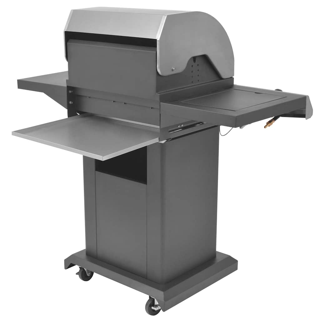 Gasgrill Mit Brenner Mit Rad Silber Stahl Mit Metallschlauch