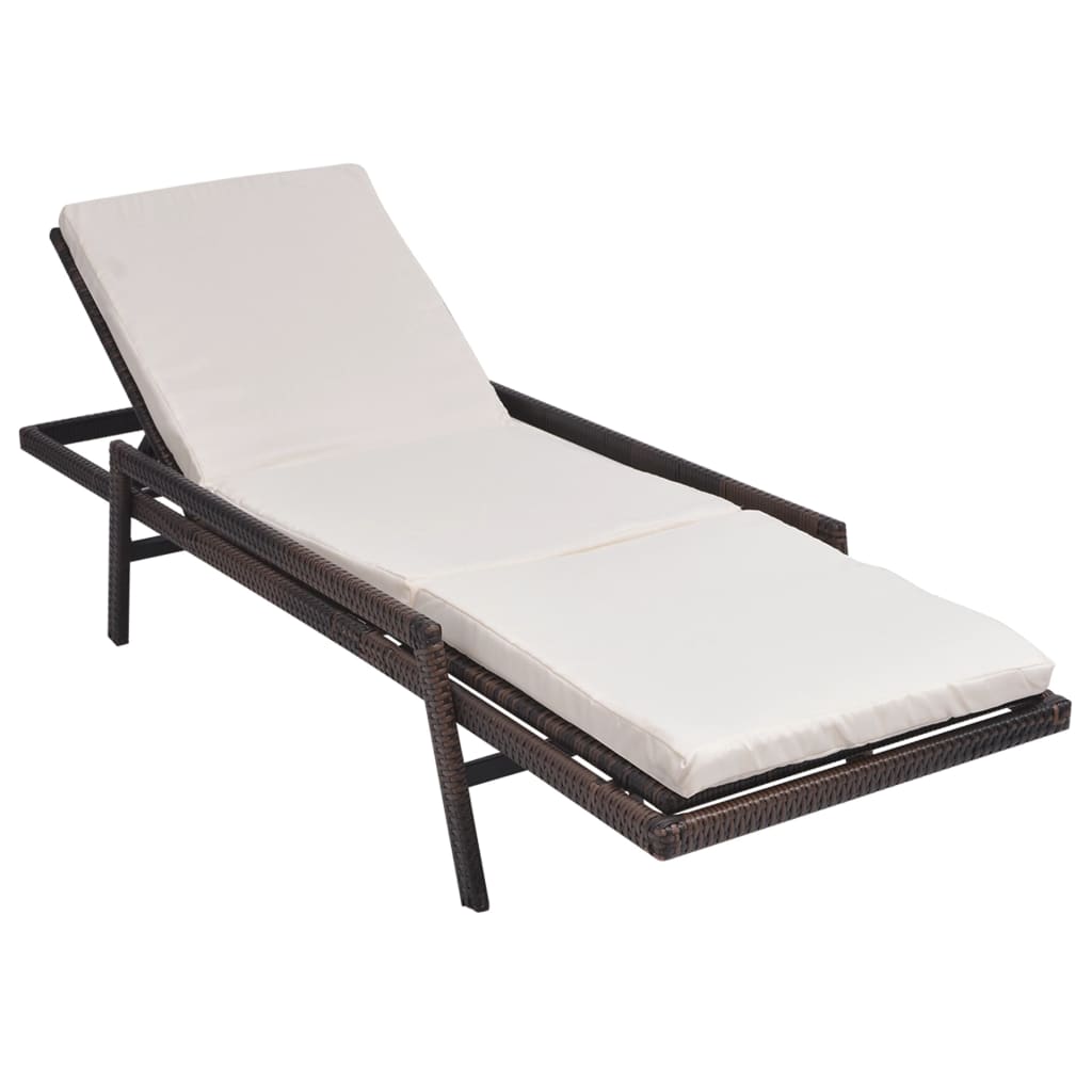 Sonnenliege Mit Auflage Poly Rattan