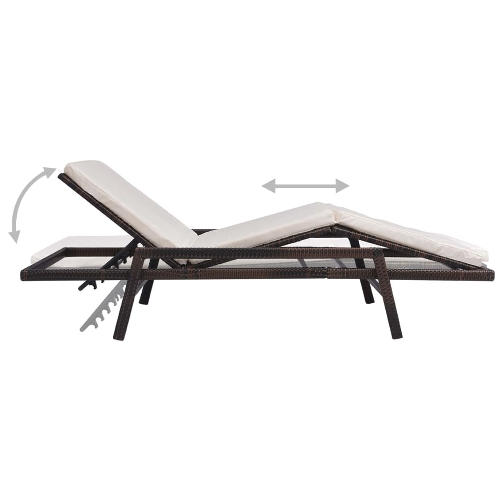 Sonnenliege Mit Auflage Poly Rattan