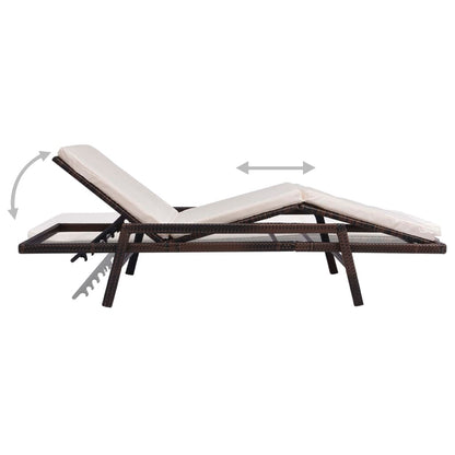 Sonnenliege Mit Auflage Poly Rattan