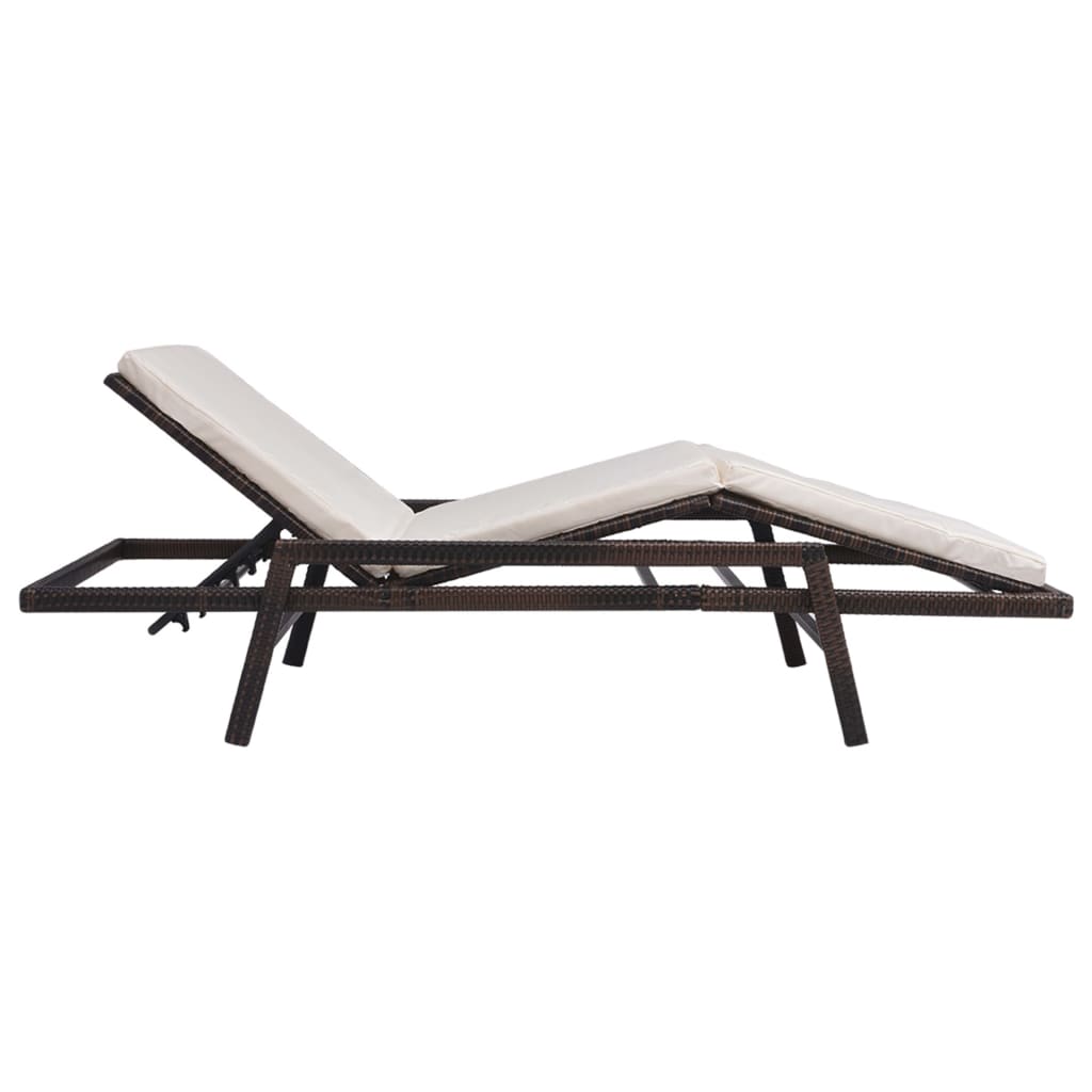 Sonnenliege Mit Auflage Poly Rattan