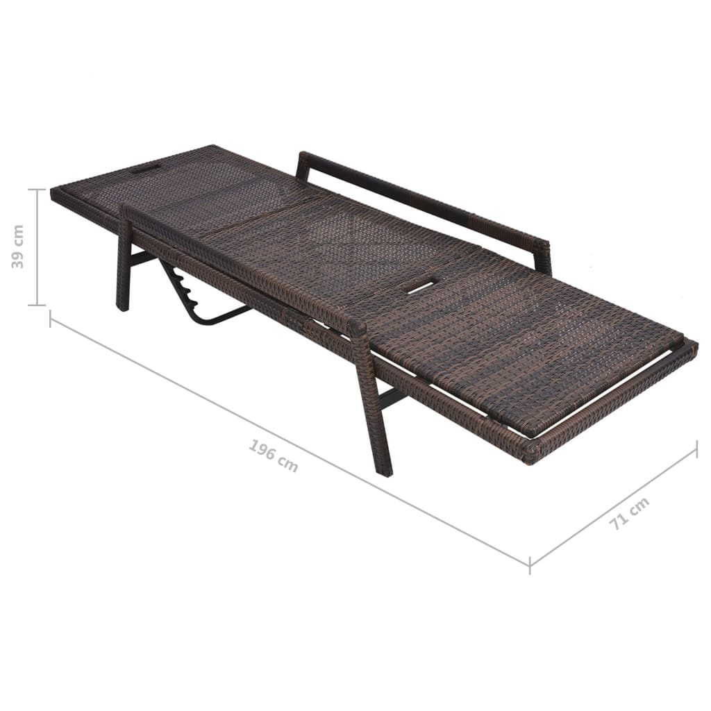 Sonnenliege Mit Auflage Poly Rattan