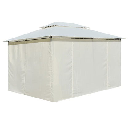 Gartenpavillon Mit Gardinen 4X3 M Weiß