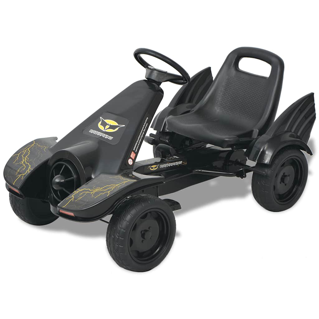 Pedal Go-Kart Mit Verstellbarem Sitz Schwarz