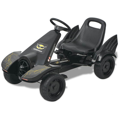 Pedal Go-Kart Mit Verstellbarem Sitz Schwarz